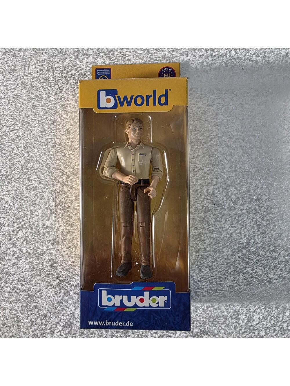 Bruder BWorld  Tan Shirt Brown Pants Worker Man Action Figure 2010 Germany
